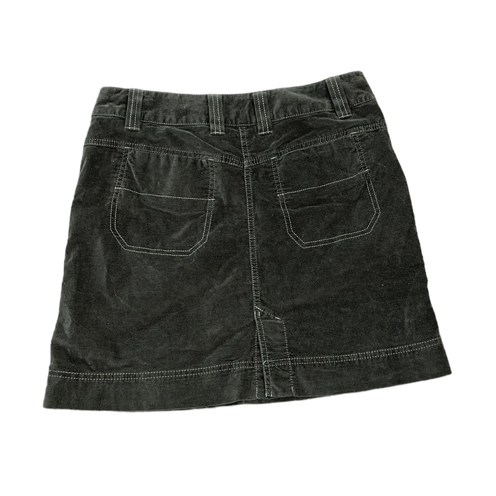 Athleta Cotton Velveteen Pencil Olive Green Skirt Velvet Women’s size 4 petite - Picture 4 of 4